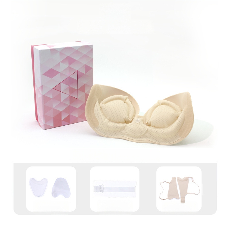 Jednodielna nafukovacia neviditeľná podprsenka pre malé prsia, push-up, bezšvový dizajn, odnímateľné dvojité ramienka, bočné zapínanie, nylon s elastanom, vhodný na svadobné šaty