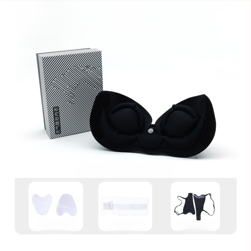 Jednodielna nafukovacia neviditeľná podprsenka pre malé prsia, push-up, bezšvový dizajn, odnímateľné dvojité ramienka, bočné zapínanie, nylon s elastanom, vhodný na svadobné šaty