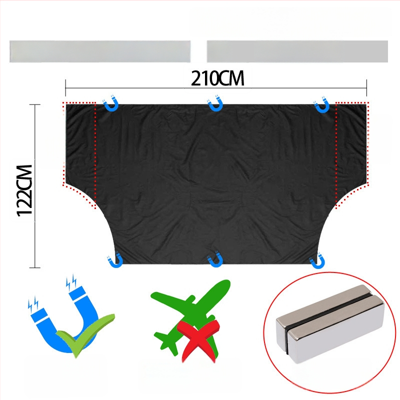 Priekinis automobilio sniego dangtelis, Oxford audinys, magnetinis tvirtinimas, suderinama su Toyota, individualus logotipas