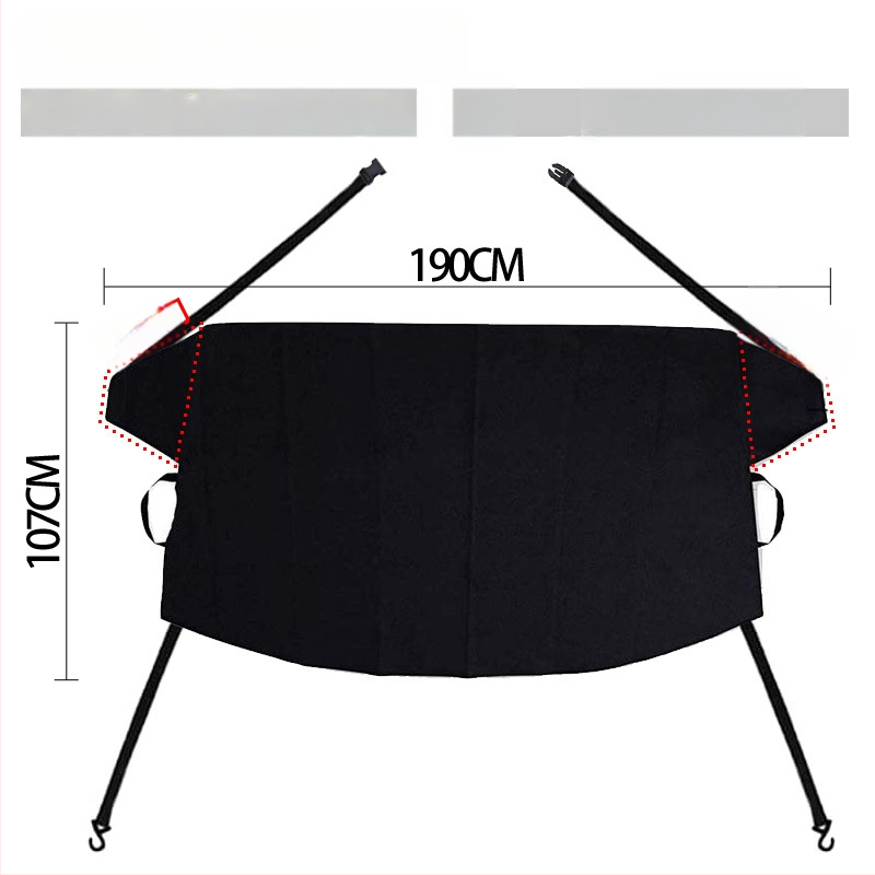 Priekinis automobilio sniego dangtelis, Oxford audinys, magnetinis tvirtinimas, suderinama su Toyota, individualus logotipas