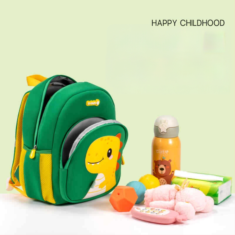 Laste dinosauruslik seljakott lasteaeda – ultra kerge, hingav, vargusvastane, väikese dinozauri muster, kumerad õlarihmad