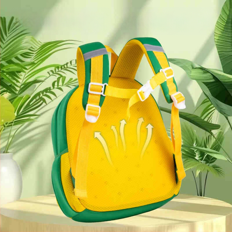Laste dinosauruslik seljakott lasteaeda – ultra kerge, hingav, vargusvastane, väikese dinozauri muster, kumerad õlarihmad