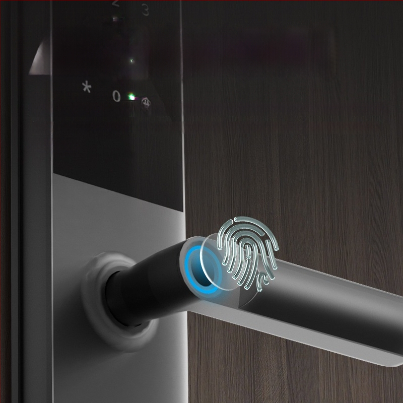 Nutikas lukk koos sõrmejälje ja parooliga — 40 sõrmejälgede salvestus; üle 1 000 000 avamiskordi; skaneerimise aeg <0,1 s; vale vastuvõtmine <0,001%; vale tagasilükkamine <1,0%