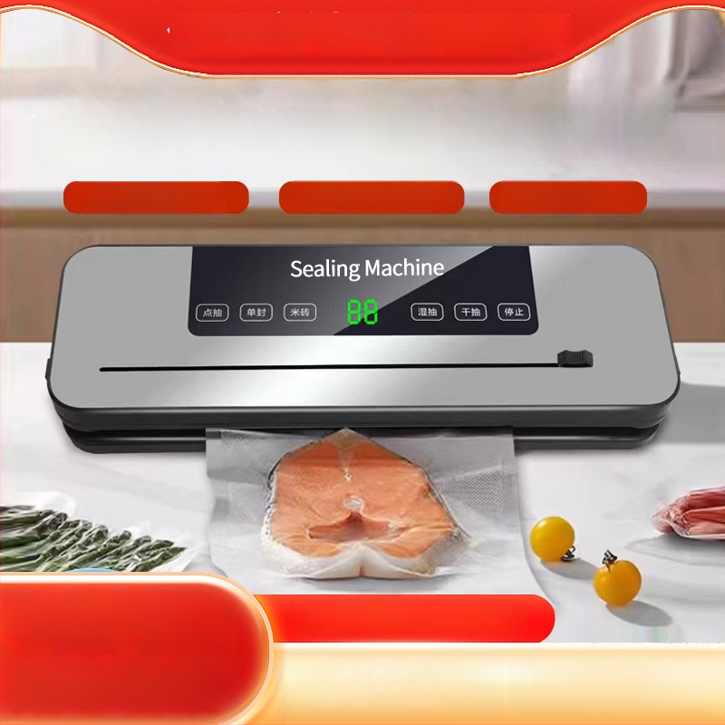 Mašina maisto įpakavimui su vakuumu, plastinės uždarymo, ABS korpusas, 100 W, kintamosios srovės maitinimas, talpa iki 500 ml