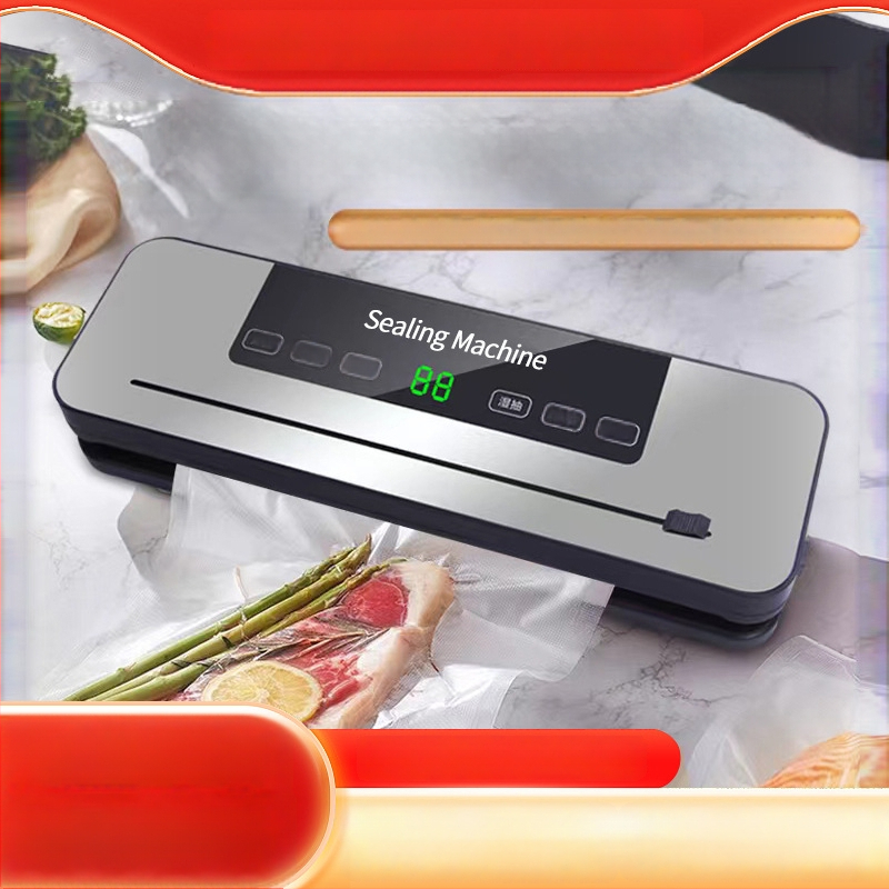 Mašina maisto įpakavimui su vakuumu, plastinės uždarymo, ABS korpusas, 100 W, kintamosios srovės maitinimas, talpa iki 500 ml