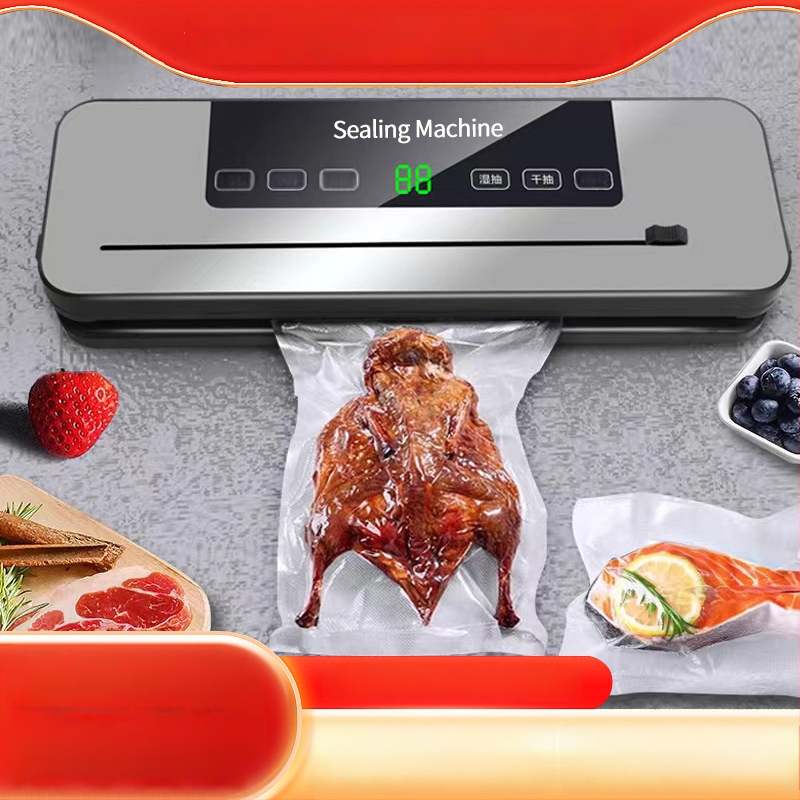 Mašina maisto įpakavimui su vakuumu, plastinės uždarymo, ABS korpusas, 100 W, kintamosios srovės maitinimas, talpa iki 500 ml