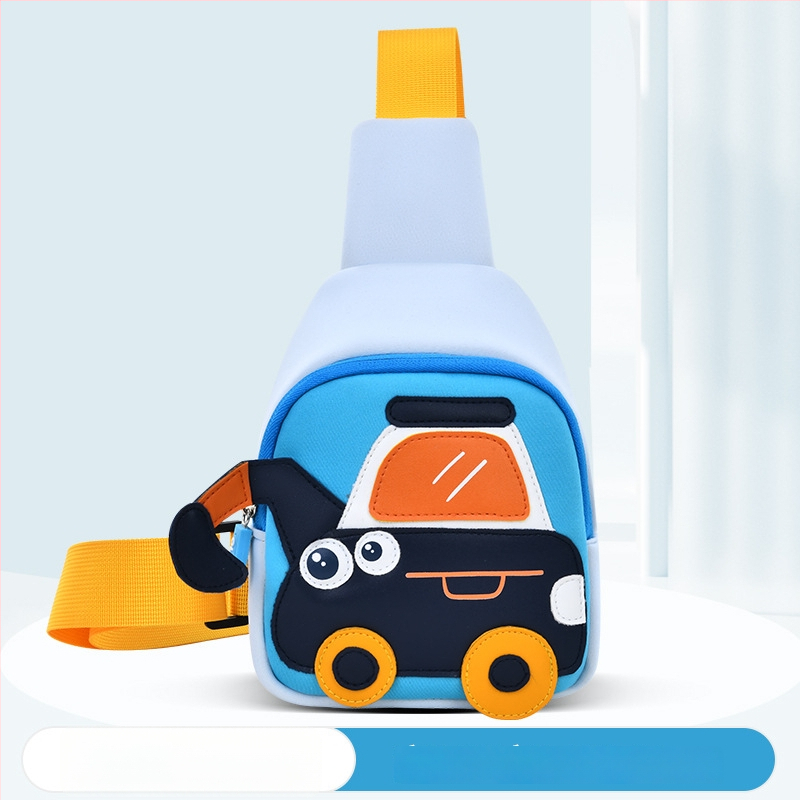 Olang lastele seljakott ekskavatora motiiviga, hingav ja veekindel polüester, ultrakerge, antibakteriaalne, kõverad õlarihmad