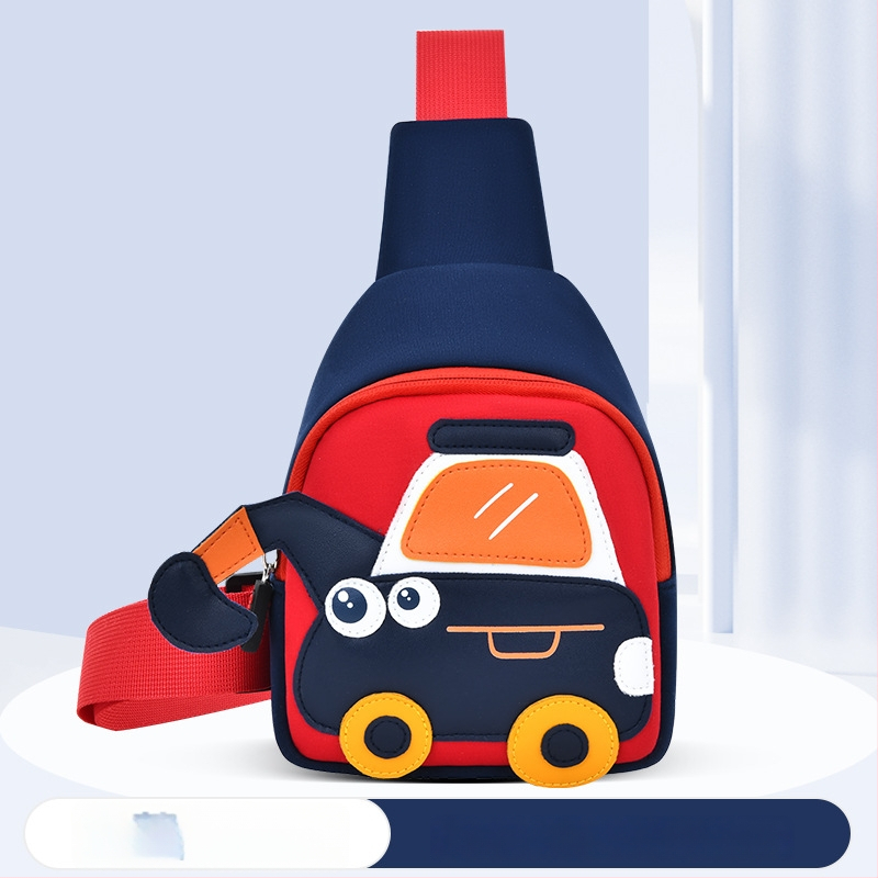 Olang lastele seljakott ekskavatora motiiviga, hingav ja veekindel polüester, ultrakerge, antibakteriaalne, kõverad õlarihmad