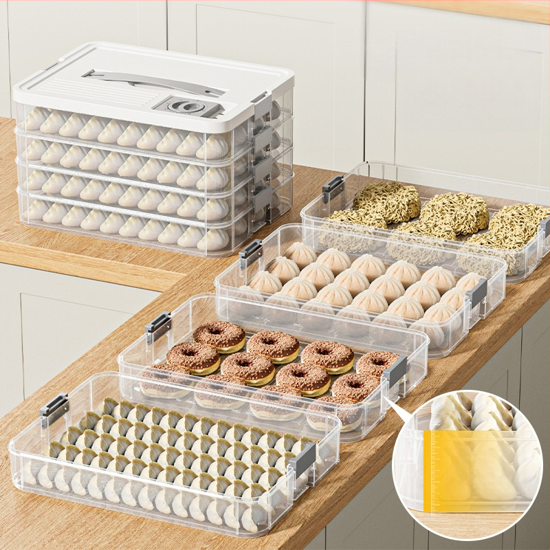 Daugiapakopis šaldiklio dėklas koldūnams – namų koldūnų plokštelė, PP medžiaga, paprastas dizainas