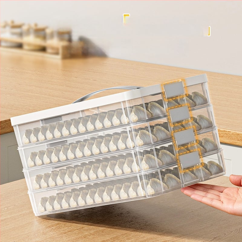 Daugiapakopis šaldiklio dėklas koldūnams – namų koldūnų plokštelė, PP medžiaga, paprastas dizainas