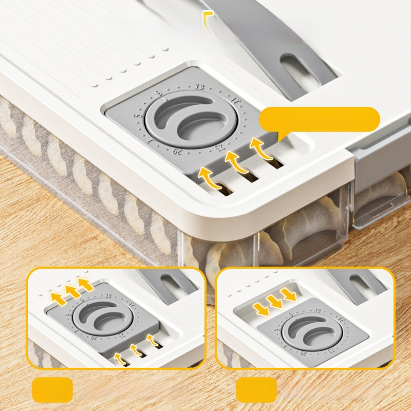 Daugiapakopis šaldiklio dėklas koldūnams – namų koldūnų plokštelė, PP medžiaga, paprastas dizainas