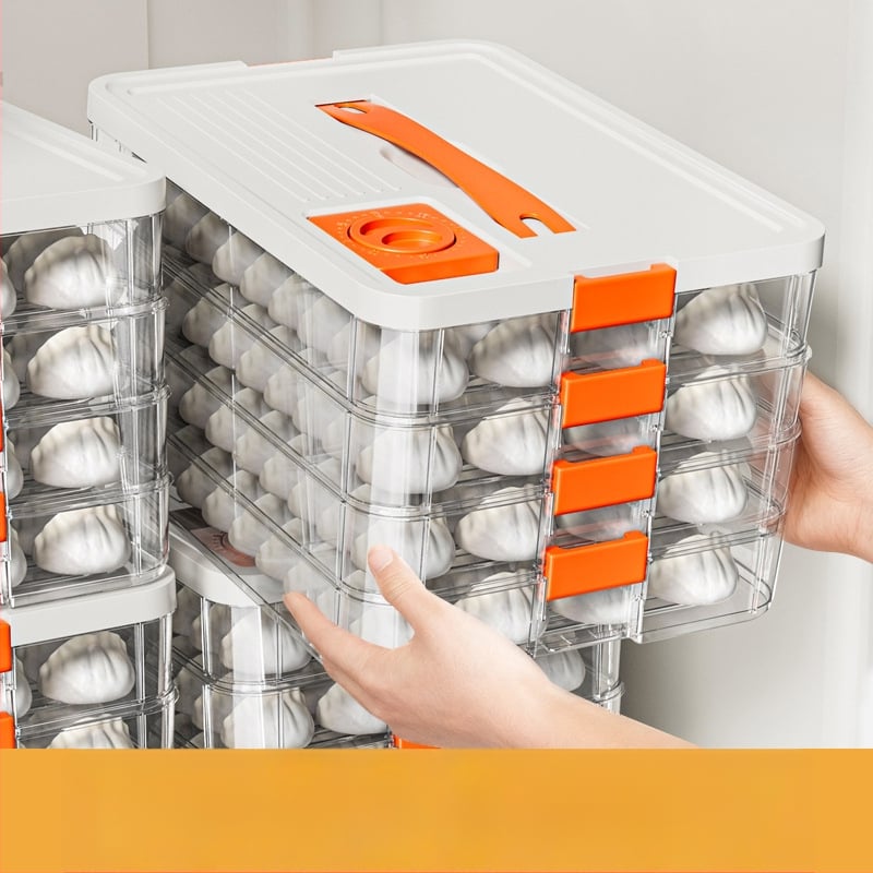 Daugiapakopis šaldiklio dėklas koldūnams – namų koldūnų plokštelė, PP medžiaga, paprastas dizainas