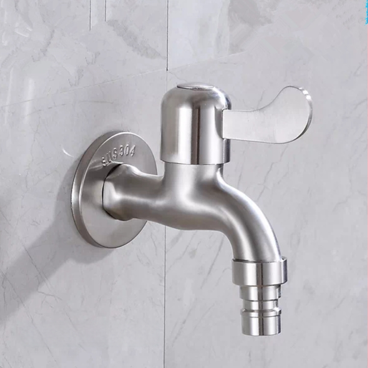 Prívod pre práčku z nehrdzavejúcej ocele 304, model 304-5, nástenná inštalácia, jednoručné ovládanie, povrchová úprava: drôtový ťah