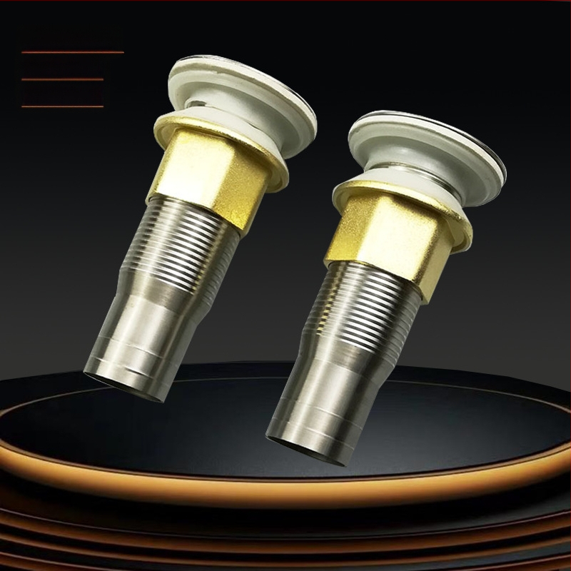 Nerezová oceľová odkvapová súprava pre umývadlo s pop-up mechanizmom, model Short Bounce Drainer, značka Huixin, štýl moderný minimalistický