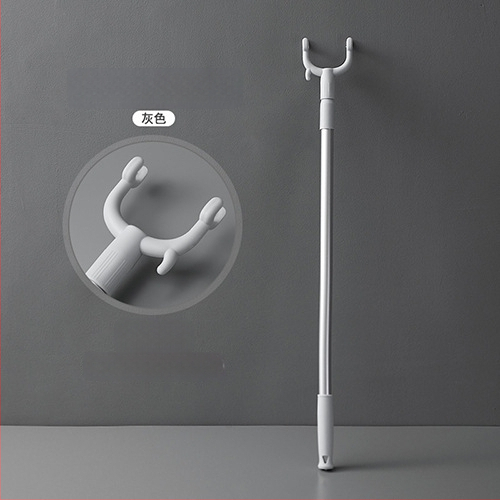 Teleskopická vidlica na oblečenie pre domáce použitie — sušiaca tyč z PP a vesmírneho hliníka, na balkón