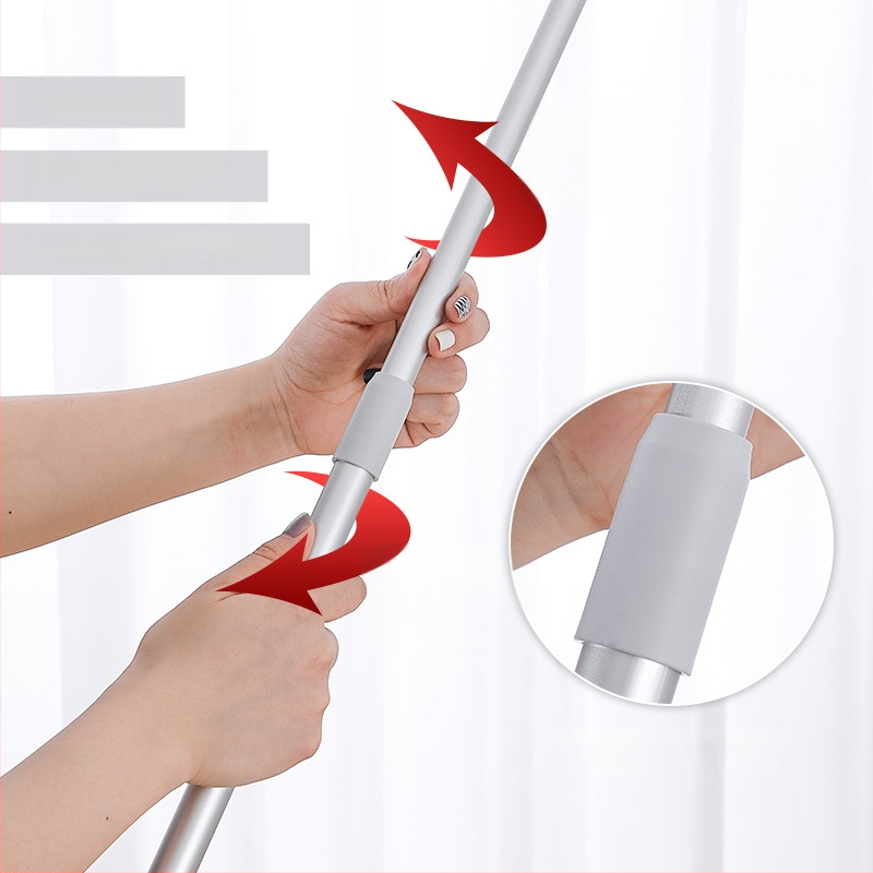 Teleskopická vidlica na oblečenie pre domáce použitie — sušiaca tyč z PP a vesmírneho hliníka, na balkón