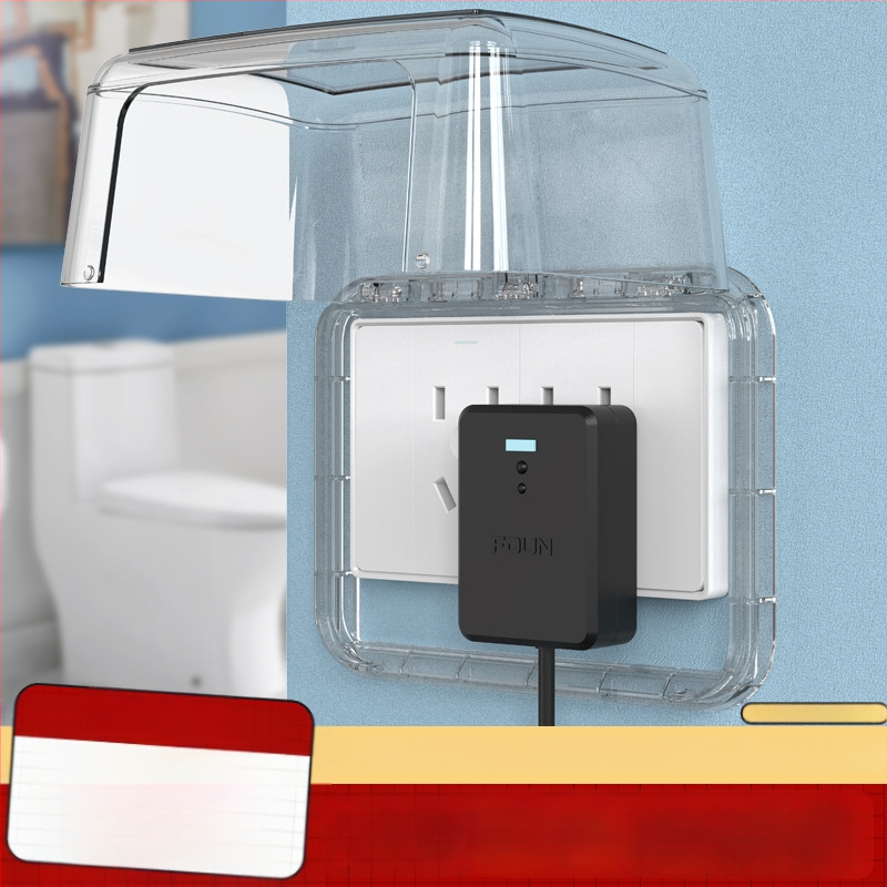 FDUN 118 tipo universalus dviejų polių atsparus vandeniui kištukų dangtelis, jungčių dėžutė išmaniajai tualetei ir karšto vandens boileriui