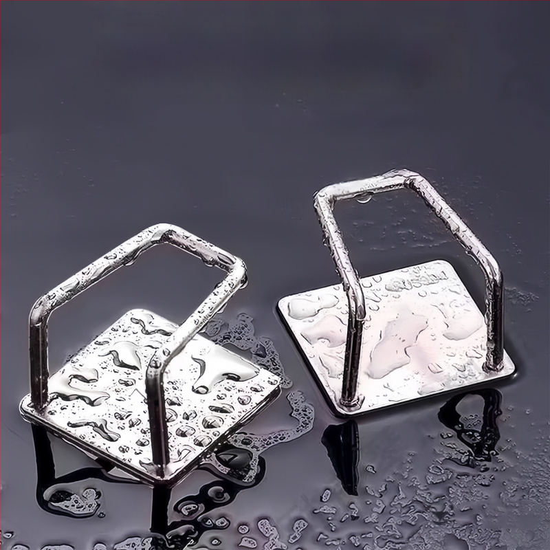 Kovový teleskopický steny držiak na tyč závesu s lepiacim klipom pre sušenie prádla na balkóne