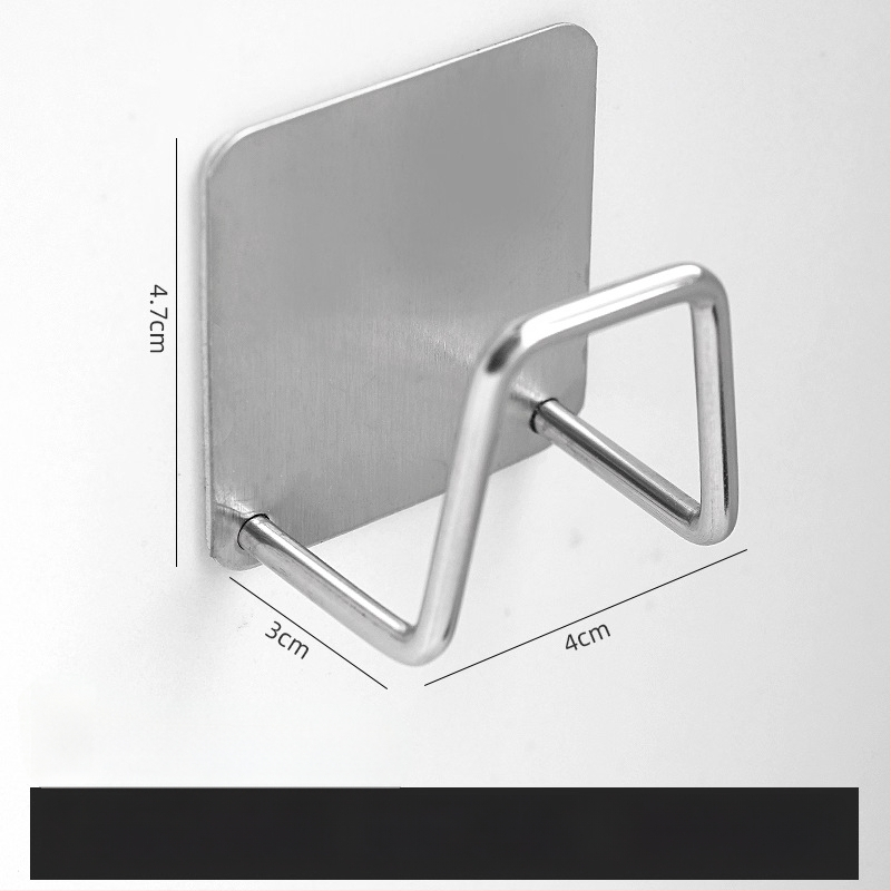 Kovový teleskopický steny držiak na tyč závesu s lepiacim klipom pre sušenie prádla na balkóne