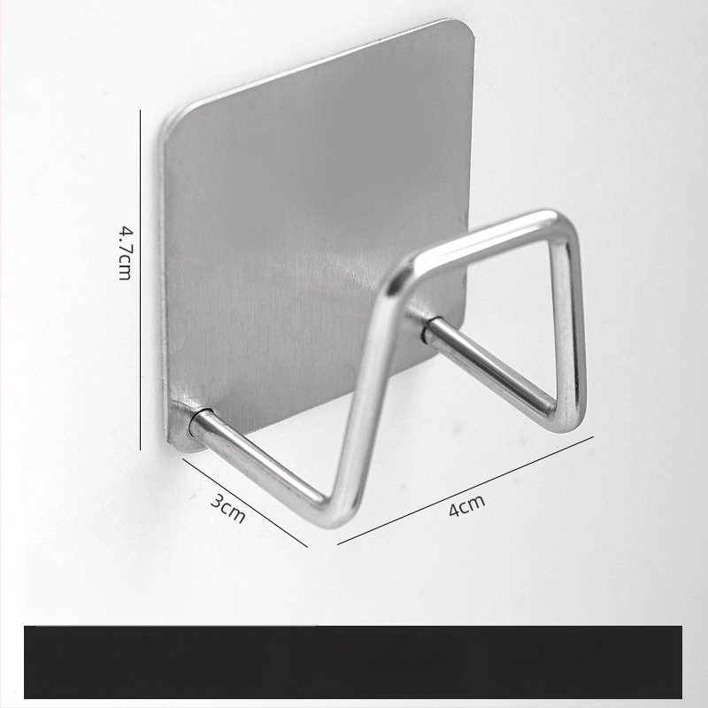 Kovový teleskopický steny držiak na tyč závesu s lepiacim klipom pre sušenie prádla na balkóne