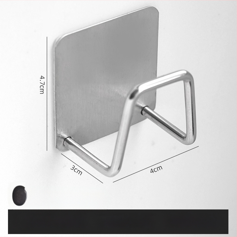 Kovový teleskopický steny držiak na tyč závesu s lepiacim klipom pre sušenie prádla na balkóne