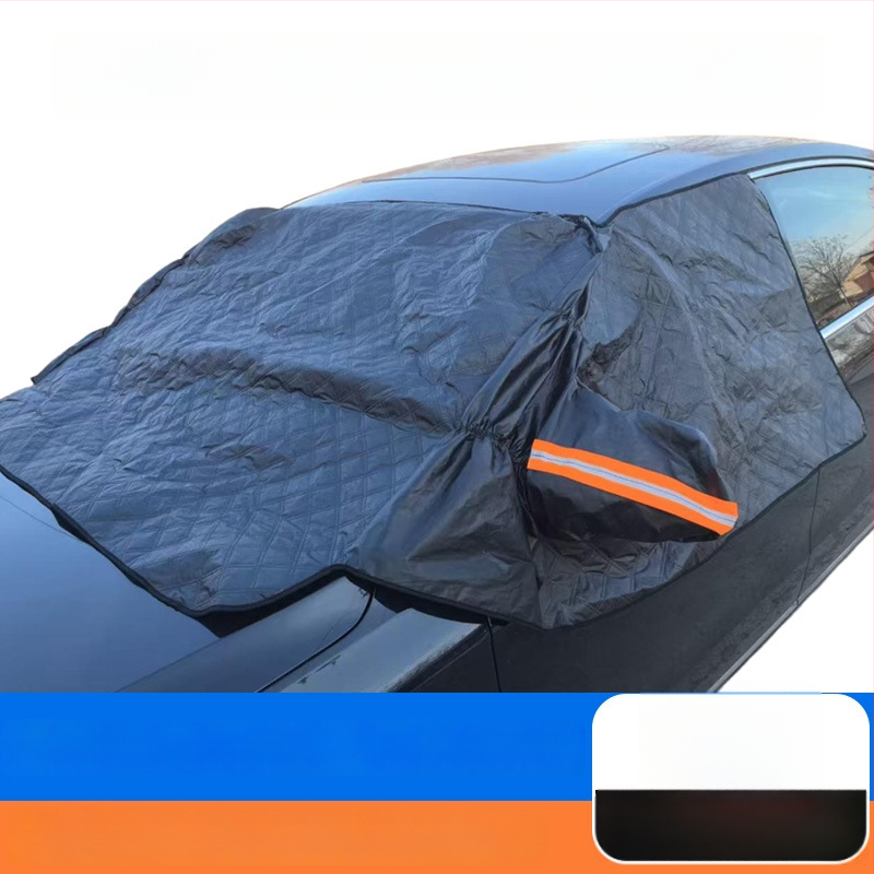 Automobilio sniego skydelis žiemai – storesnė aliuminio plėvelė; tvirtinimas spaudimu; tinka bendriesiems modeliams; priekinė dalis; paprastas stilius