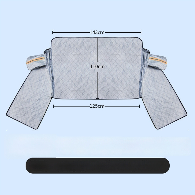 Automobilio sniego skydelis žiemai – storesnė aliuminio plėvelė; tvirtinimas spaudimu; tinka bendriesiems modeliams; priekinė dalis; paprastas stilius