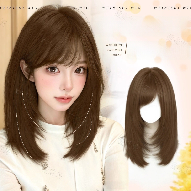 Parochňa pre dlhé rovné vlasy so stránkovým ofinou – Model X-129 – Vlákna odolné voči vysokej teplote – Mechanizmus