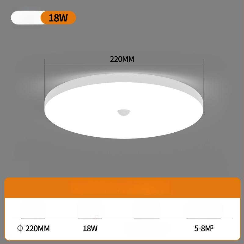 Lubų LED jutiklinis šviestuvas su balso valdymu koridoriui ir laiptams – 220V, 5-10 m² aprėptis, judesio jutiklis