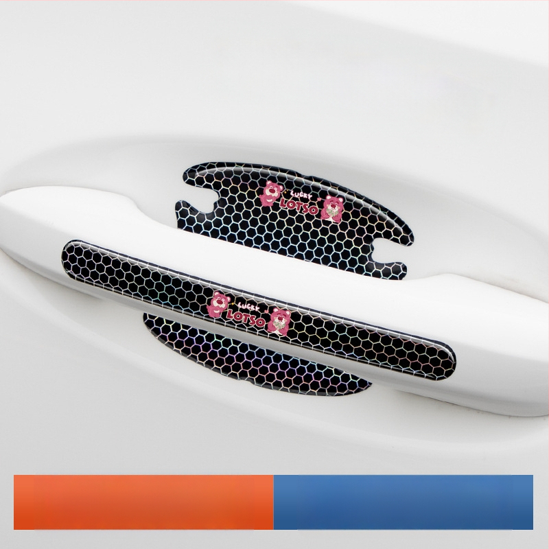 3D atsparūs smūgiams durelių rankenėlėms lipdukai – Cartoon raštas, klijavimas