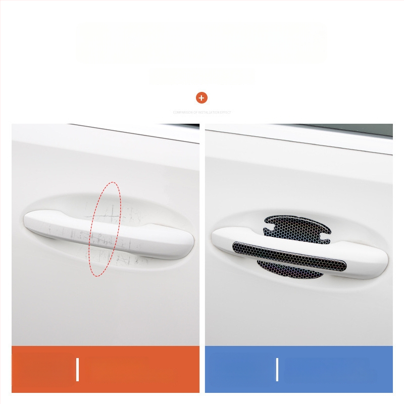 3D atsparūs smūgiams durelių rankenėlėms lipdukai – Cartoon raštas, klijavimas