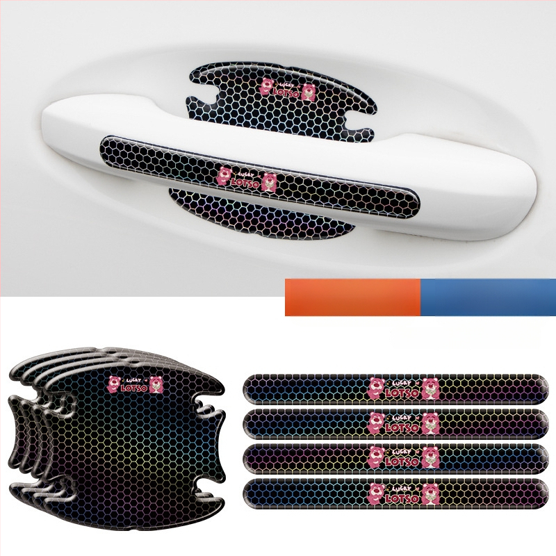 3D atsparūs smūgiams durelių rankenėlėms lipdukai – Cartoon raštas, klijavimas