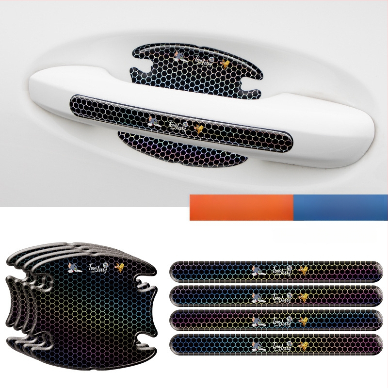 3D atsparūs smūgiams durelių rankenėlėms lipdukai – Cartoon raštas, klijavimas