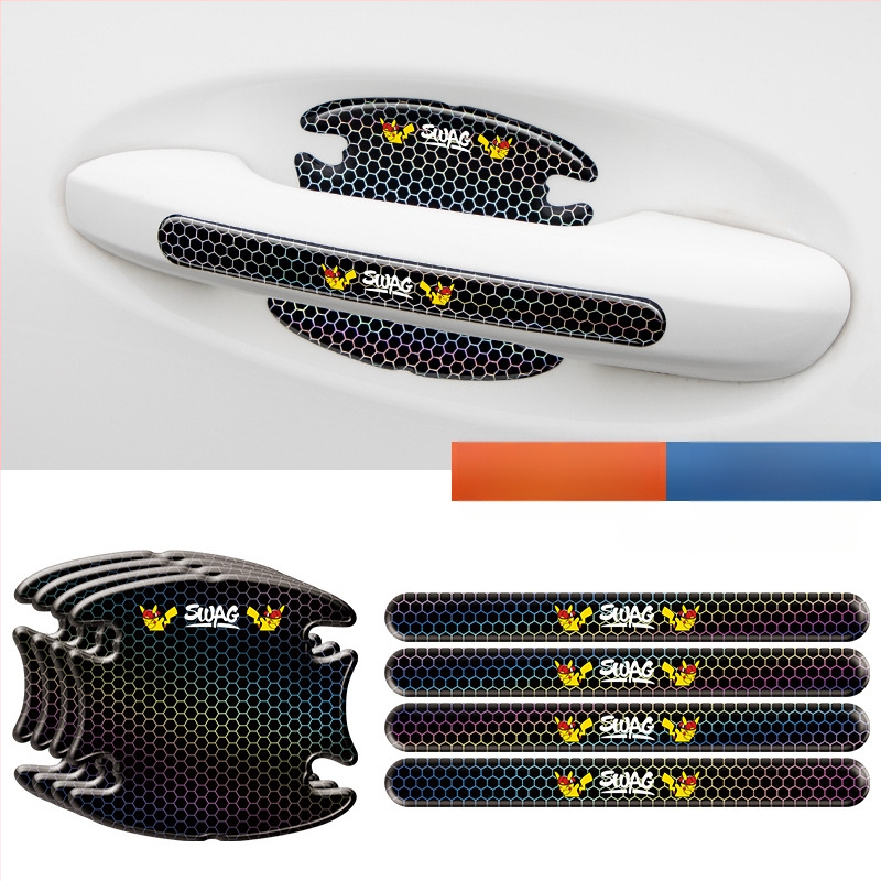 3D atsparūs smūgiams durelių rankenėlėms lipdukai – Cartoon raštas, klijavimas