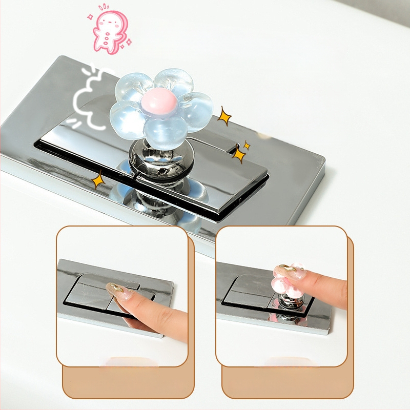 Tualeti loputusnupp – lilledisain, kaasaegne minimalistlik stiil, CX bränd, universaalne veetanki lüliti