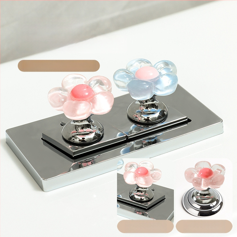 Tualeti loputusnupp – lilledisain, kaasaegne minimalistlik stiil, CX bränd, universaalne veetanki lüliti