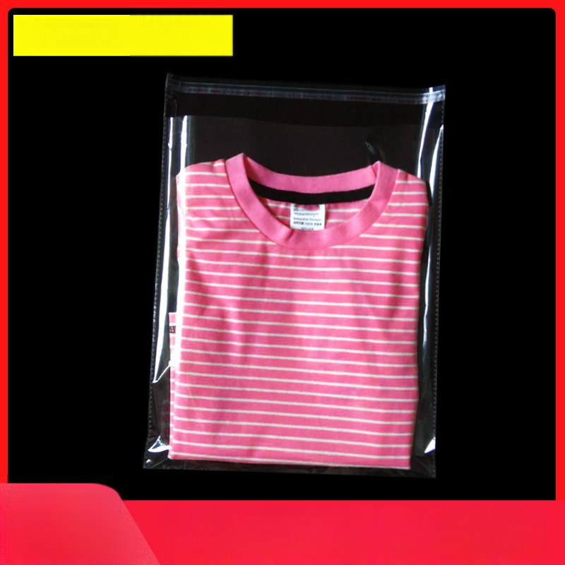 OPP savarankiškai užsidarantis dviejų sluoksnių plastikinis įpakavimo maišelis patalynėms, be logotipo, karštas pjovimas
