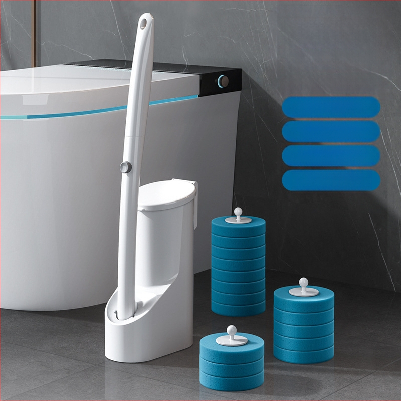 Jednorazová kefa na toaletu s výmennými hlavami, na stenu a pre toalety typu squat (Značka Wanben; Materiál: Plast; Prispôsobenie spracovania: Áno; Vytlačené logo: Áno; Licencovaná súkromná značka: Áno)