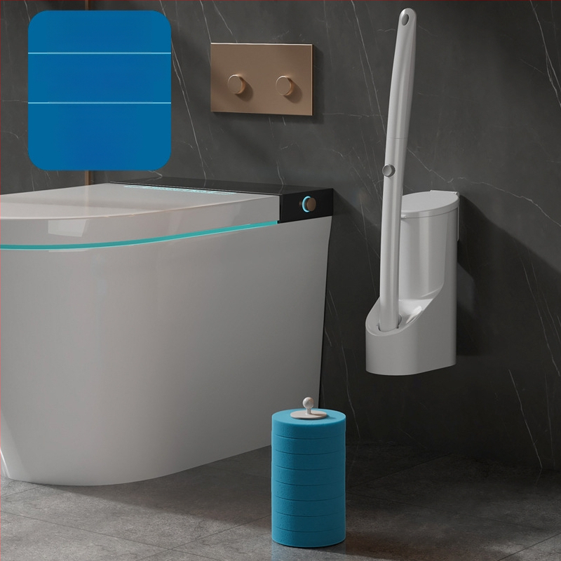 Jednorazová kefa na toaletu s výmennými hlavami, na stenu a pre toalety typu squat (Značka Wanben; Materiál: Plast; Prispôsobenie spracovania: Áno; Vytlačené logo: Áno; Licencovaná súkromná značka: Áno)