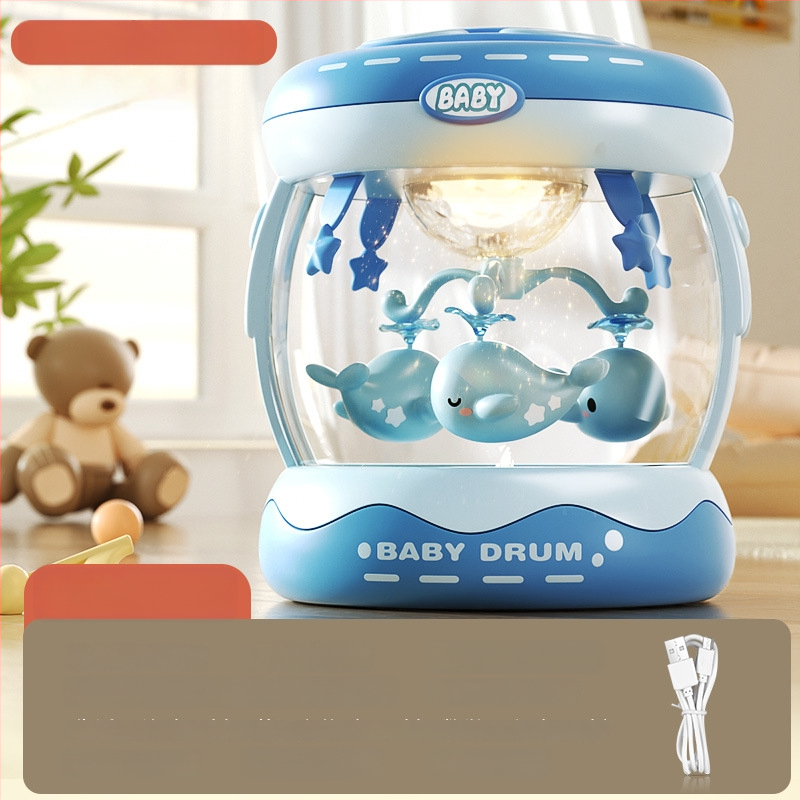 Yimi pöörlev muusikaline käetrumm mänguasi lastele vanuses 4–6 aastat, Bluetooth ja tuli, 3C sertifitseeritud (2023152202045704)