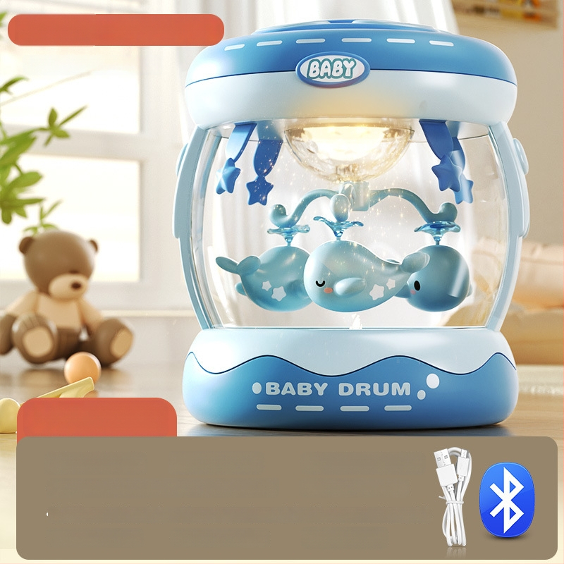 Yimi pöörlev muusikaline käetrumm mänguasi lastele vanuses 4–6 aastat, Bluetooth ja tuli, 3C sertifitseeritud (2023152202045704)