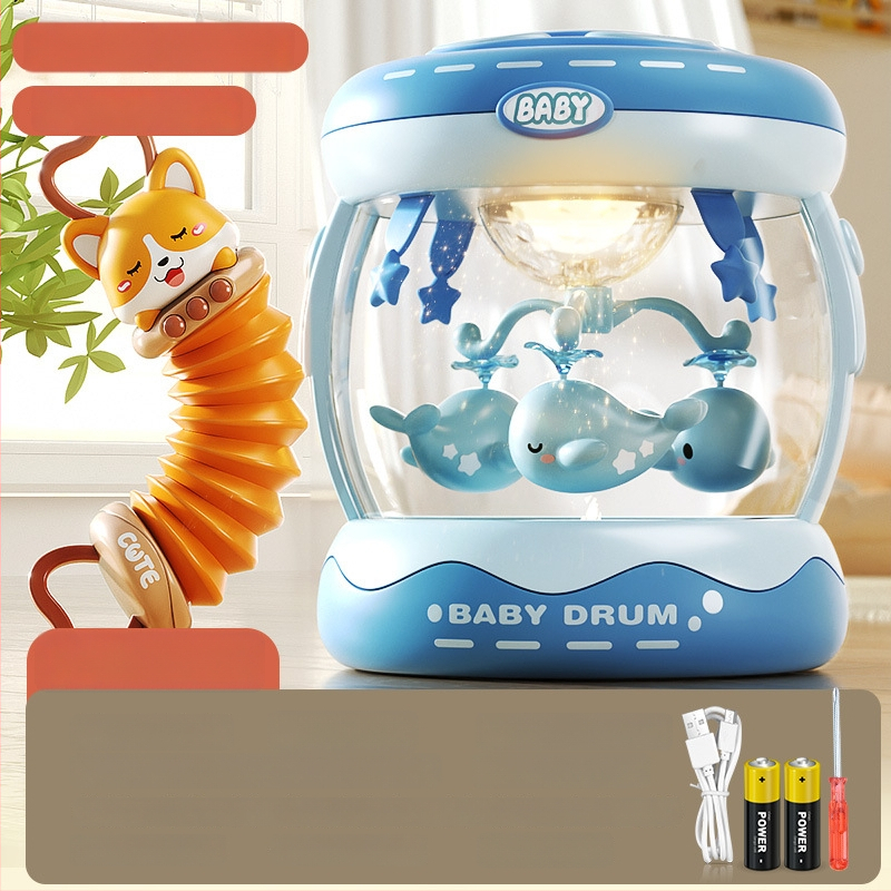 Yimi pöörlev muusikaline käetrumm mänguasi lastele vanuses 4–6 aastat, Bluetooth ja tuli, 3C sertifitseeritud (2023152202045704)