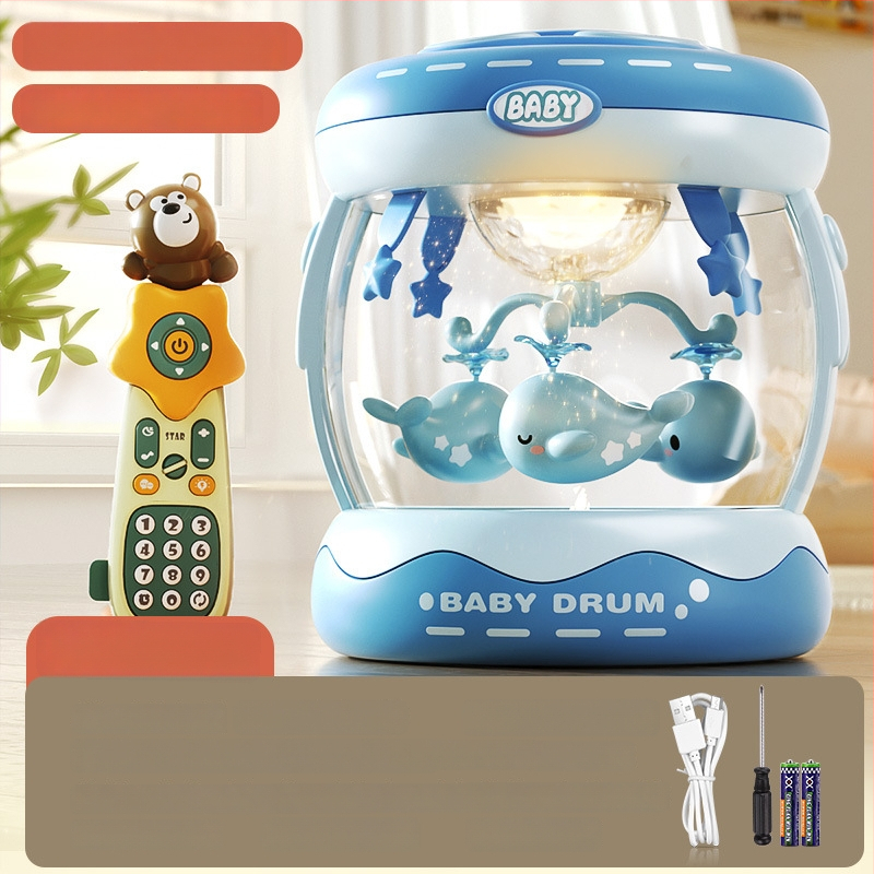 Yimi pöörlev muusikaline käetrumm mänguasi lastele vanuses 4–6 aastat, Bluetooth ja tuli, 3C sertifitseeritud (2023152202045704)