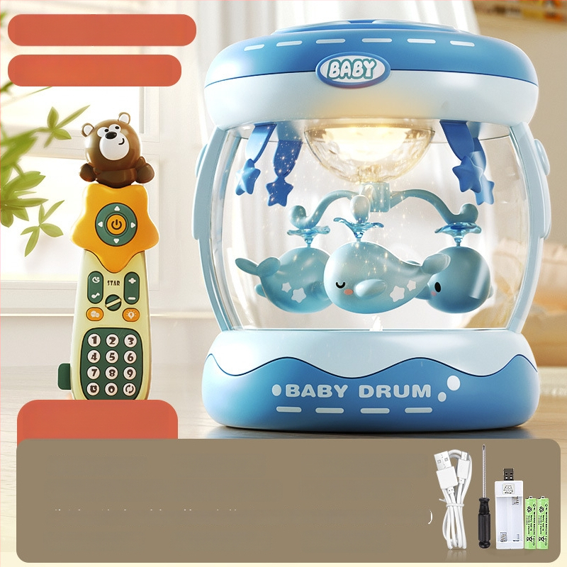 Yimi pöörlev muusikaline käetrumm mänguasi lastele vanuses 4–6 aastat, Bluetooth ja tuli, 3C sertifitseeritud (2023152202045704)