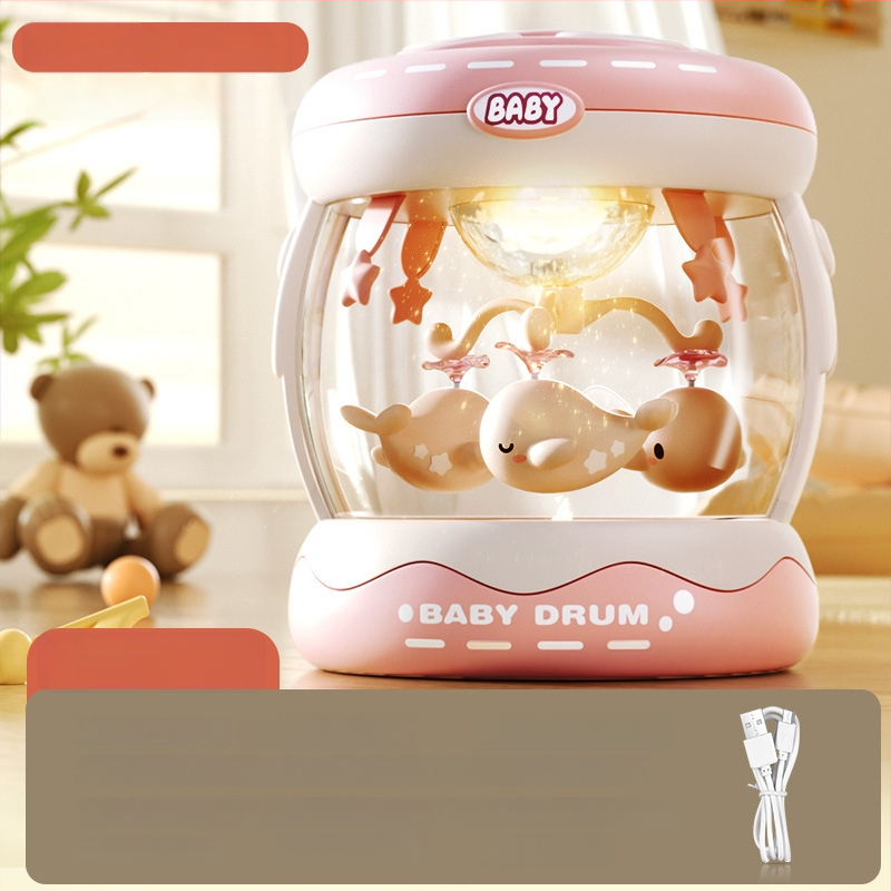 Yimi pöörlev muusikaline käetrumm mänguasi lastele vanuses 4–6 aastat, Bluetooth ja tuli, 3C sertifitseeritud (2023152202045704)