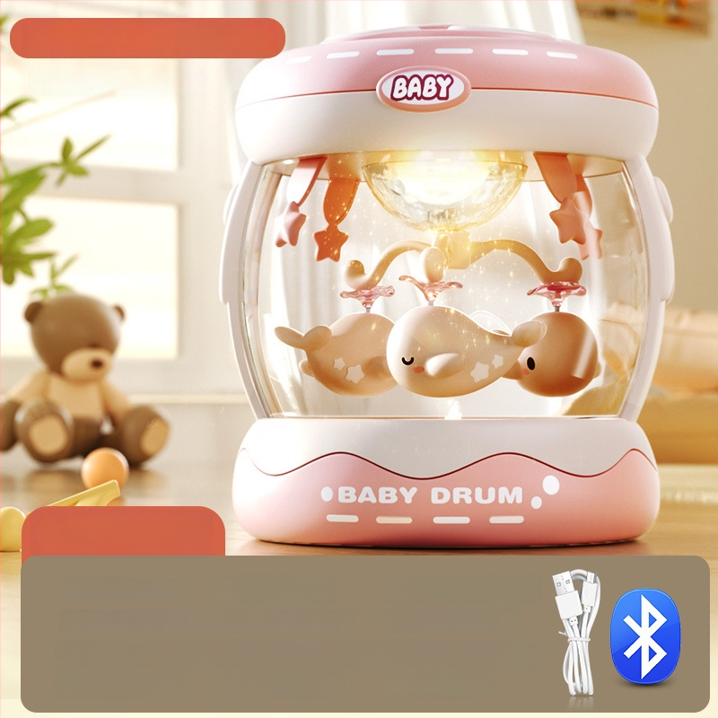 Yimi pöörlev muusikaline käetrumm mänguasi lastele vanuses 4–6 aastat, Bluetooth ja tuli, 3C sertifitseeritud (2023152202045704)