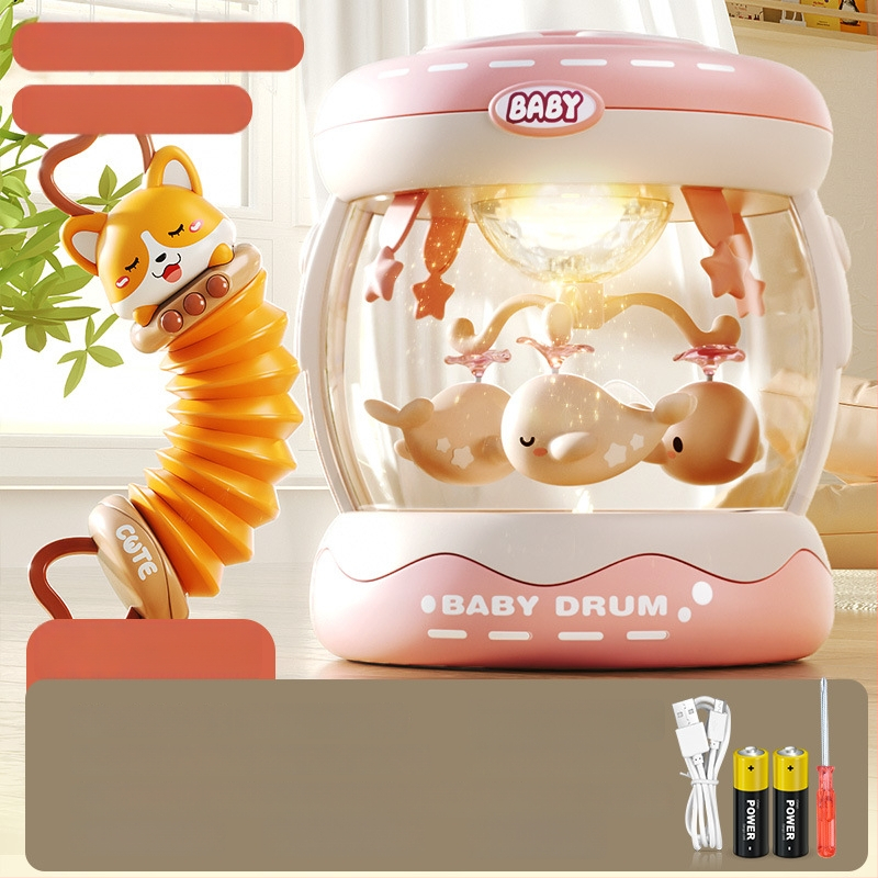 Yimi pöörlev muusikaline käetrumm mänguasi lastele vanuses 4–6 aastat, Bluetooth ja tuli, 3C sertifitseeritud (2023152202045704)