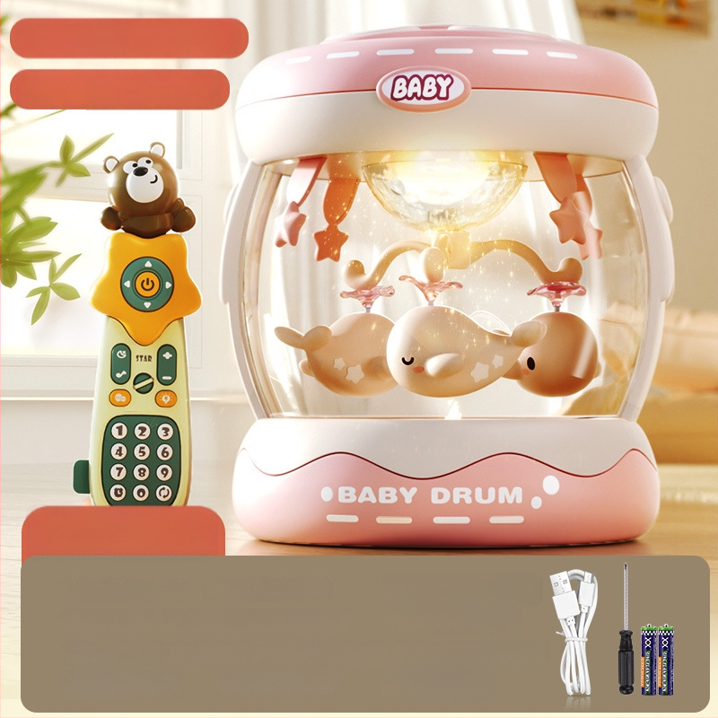 Yimi pöörlev muusikaline käetrumm mänguasi lastele vanuses 4–6 aastat, Bluetooth ja tuli, 3C sertifitseeritud (2023152202045704)