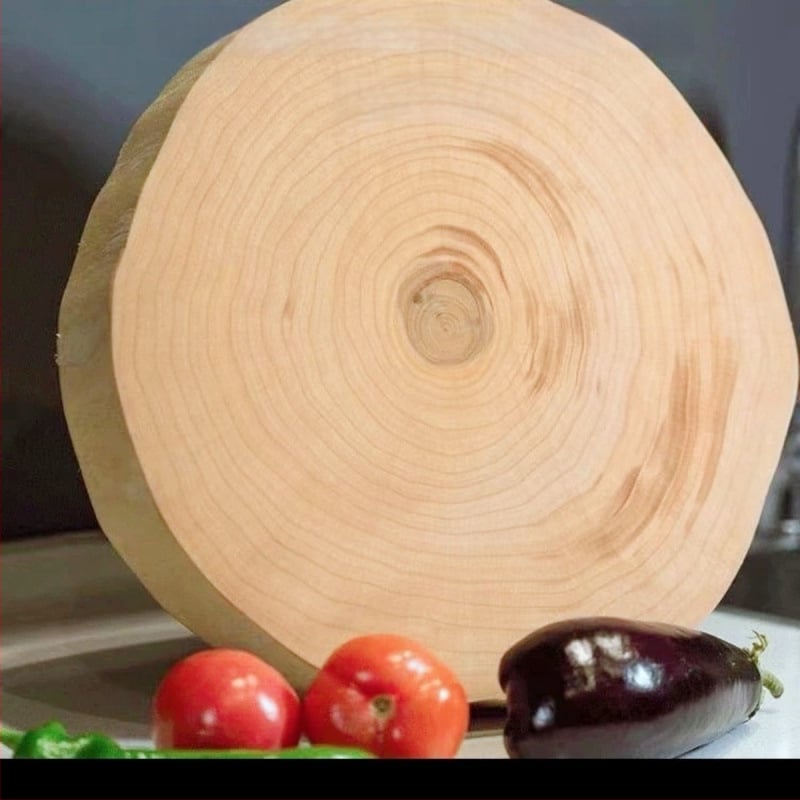 Drevená doska na krájanie z ginkgo dreva, masívna, okrúhla, prírodná, proti plesniam, odolná voči prasklinám, pre domáce a komerčné použitie