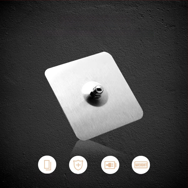 Nerūsējošā tērauda sienas āķis ar līmējošu uzstādīšanu (bez caurumu), 5–10 kg slodze, piemērots vannas istabai, virtuvei un guļamistabai